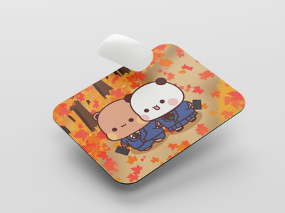 UNIARAWALAS Non-Slip Brain ,DUDU BUBU Cartoon MPM-130 Non Slip Base Mousepad(Black)