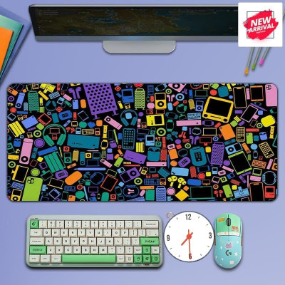 JITAHARAY New Gadget Print Desktop mat/Keyboard and Mouse mat Non Slip Base Mousepad(Multicolor)