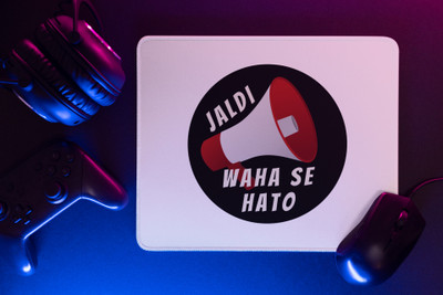 Epic MousePds Jaldi Waha Se Hato Non Slip Base Mousepad(White)