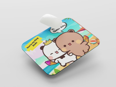 UNIARAWALAS Non-Slip Brain ,DUDU BUBU Cartoon MPM-126 Non Slip Base Mousepad(Black)