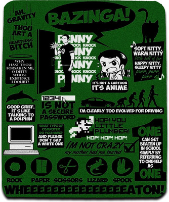 Get Fatang The Big Green Theory Non Slip Base Mousepad(Green)