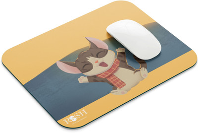 rssh creation Cute Mouse, Anti - Slip Base, High Durability Mouse Pad Non Slip Base Mousepad(Black)