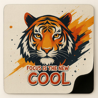 CraftEchoes Premium Printed- Focus is the New Cool Anti-Skid Base Non Slip Base Mousepad(Multicolor)