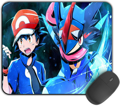 Kirmada Printed Designer Ash & ninja pokemon 2 Pokemon Mouse Pad. Non Slip Base Mousepad(Multicolor)
