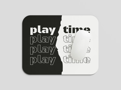 ShahBazar Gaming Black & White Mouse Pad Printed Mousepad For Laptop Pc (9x7 Inches) Non Slip Base Mousepad(Multicolor)