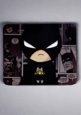 TheSlidingMouse Iconic Comical Batman Mousepad for Laptop , gaming and notebook Non Slip Base Mousepad(Black, White, Grey)