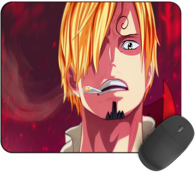 Kirmada Gaming Mouse Pad - Sanji Smoking (One Piece) Smooth Surface Non Slip Base Mousepad(Multicolor)