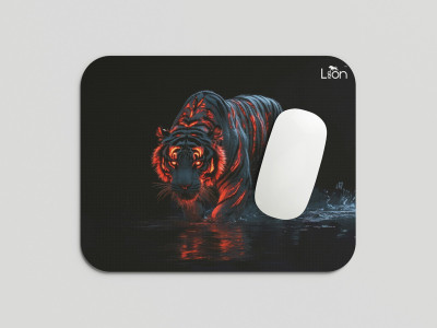 leeon L-MP1-171-Tiger Fier Non Slip Base Mousepad(Multicolor)