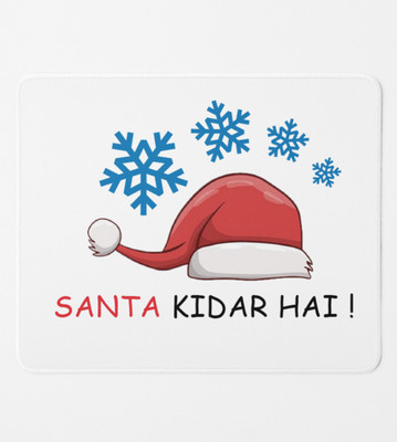Special Trend Hub Where Did The Santa Go Mouse Pad :For Secret Santa, For Boys Girls Non Slip Base Mousepad(White)