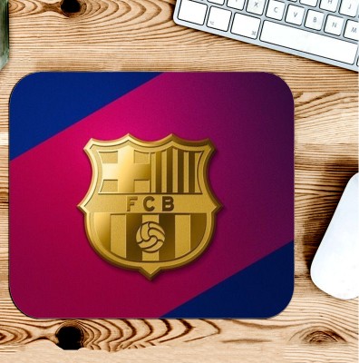 Gfylo FC Barcelona Gold Logo Printed Mouse pad Smooth Surface and anti-Slip Mousepad(Multicolor)