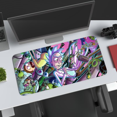 ZeraCustoms Rick and Morty Gaming Deskmat Mousepad(Multicolor)