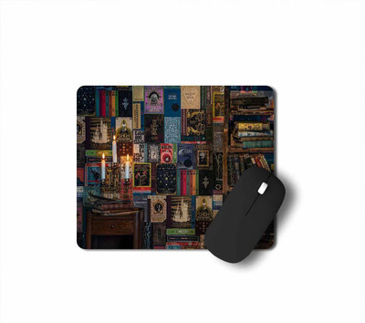 Tee Mafia Harry portter_library Non Slip Base Dual Sided Mousepad(Black)