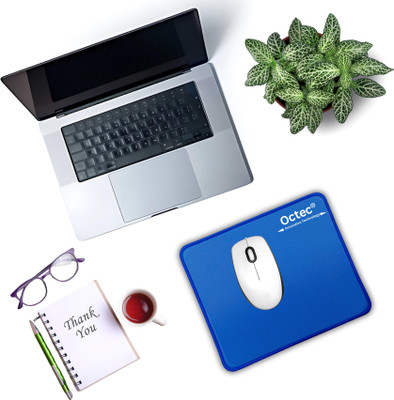 Octec Non-Slip Gaming Micro-Weave, Durable, Office and Home Use, Precision Tracking Non Slip Base Mousepad(Blue)