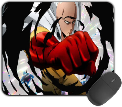 Kirmada Printed Design Mouse Pad Saitama Punch One Punch Man Non Slip Base Mousepad(Multicolor)