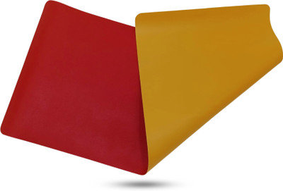 Octec PU Leather Mouse Pad Waterproof Stain-Resistant Dual Sided Desk Mat(90 x 40 cm) Non Slip Base Dual Sided Mousepad(Red)