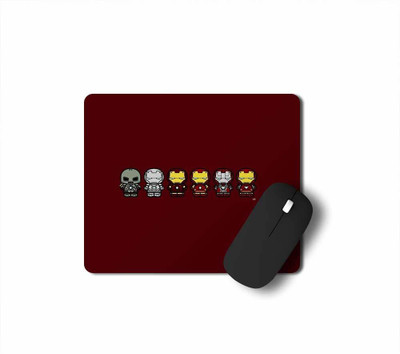 Tee Mafia Ironman_mp Non Slip Base Dual Sided Mousepad(Red, Black)