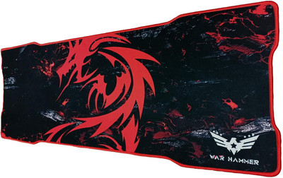 Warhammer GX1050 Speed Type Mouse Pad Gaming Mousepad(Red, Black)