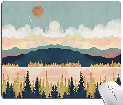 WardrobeChoice 18- Abstract Landscape Mouse Pad (9.5X7.9X0.3 INCH) Non Slip Base Mousepad(Multicolor)