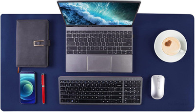 Vrundavan Care Waterproof Non-Slip Desk Mat for Desktop Laptop Computer (60cm x 30cm) Non Slip Base Mousepad(Dark Blue)