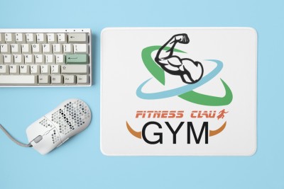 MiTrends Fitness Claus, Gym - Printed Mousepad (20cm x 18cm) Mousepad(White)
