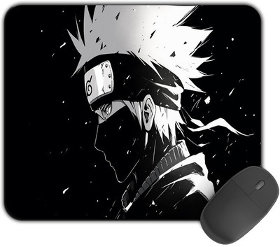 Kirmada Gaming Mouse Pad - Black And White Kakashi (Naruto) Smooth Surface Mousepad(Multicolor)