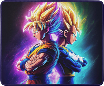 city ribbons Dragon Ball Z Mouse Pad – Goku & Vegeta | 9x7.5 inch | Office & Gaming Use Non Slip Base Mousepad(Multicolor)