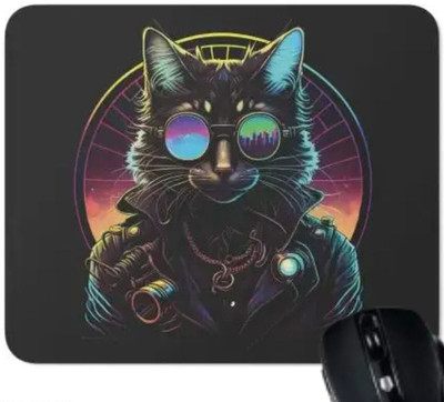 RiwariaHub Printed Cool Cat mouse pad Mousepad(Multicolor)