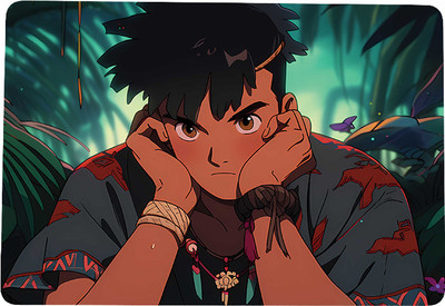 Beprinty Anti-Slip Printed Mousepad For PC with Smooth Mouse Control Non Slip Base Mousepad(Black)