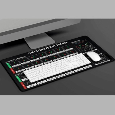 HGC Stock Market Mouse Pad – Financial Trading Desk Accessory Non Slip Base Mousepad(Black)