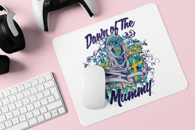 Rushaan Down of the mummy - Printed animated Mousepad for animation lovers Mousepad(White)