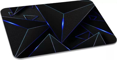 Mj trades Blue Lumina Wave Mousepad Non Slip Base Mousepad(Black, Blue)