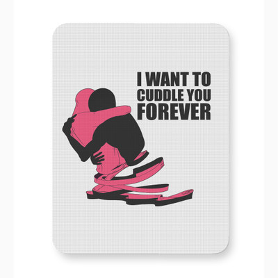 ICARUSBOX Icarus Box i want to cuddle you forever Mouse Pad Mat Anti-Slip Rubber Non Slip Base Mousepad(Multicolor)