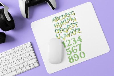Rushaan A-Z AND 1-0 - Printed animated Mousepad for animation lovers Non Slip Base Mousepad(White)