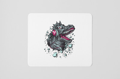 Rushaan Blue Dragon (Headphone) - horror themed printed white gaming mousepad Non Slip Base Mousepad(White)