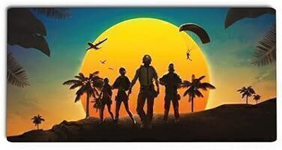 Gifting Domus Anime PUBG Large Mouse Pad Desk Mat with 10 Free PUBG Vinyl Stickers, Laptop, PC Non Slip Base Mousepad(Multicolor)