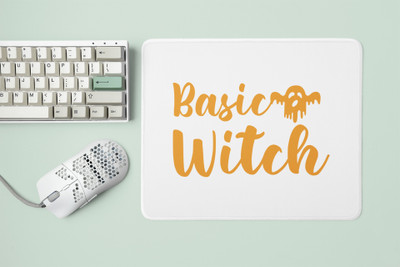 Rushaan Basic Witch -Brown-Halloween Theme Mousepads Mousepad(White)