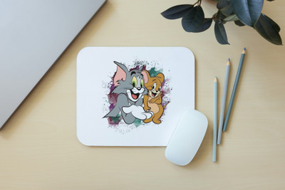 Zipcartz Tom and Jerry Mousepad - Official Cartoon Print, Durable for Gaming & Office Use Non Slip Base Mousepad(Multicolor)