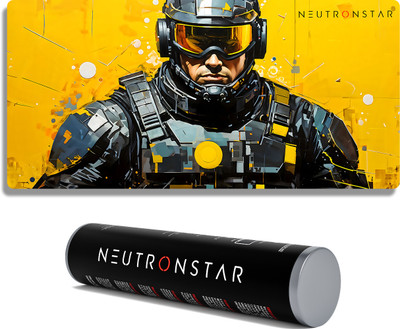 NEUTRONSTAR Gaming Series Super Soldier 3 Universal Gaming Non Slip Base Mousepad(Yellow)