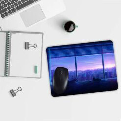 selfiegiftoo Night View Mouse Pad Non Slip Base Mousepad(Multicolor)