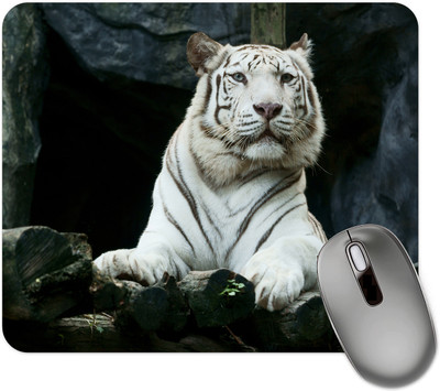 dk printing Super Wala Tiger Printed Mouse Pad Non Slip Base Mousepad(Black)