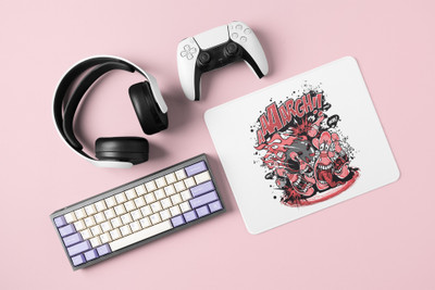 NarayaniCollectionss Life Bowling Sublimated Anime Printed Mousepad Mousepad(White)