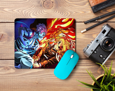 BHS BROTHERS Anime Cartoon Printed Mouse Pad for Gaming Computer, Laptop MousePad (MP 10) Non Slip Base Mousepad(Dark Red & Dark Blue)