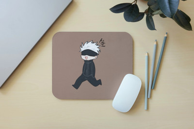 Zipcartz Gojo Mouse Pad for Laptop & PC | Non Slip Base Mousepad(Brown)
