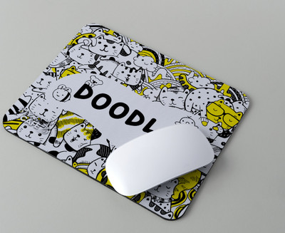 Bizzcafe Purrrfectly Designed: Cat-Themed Mouse Pads for Every White Mousepad(White)