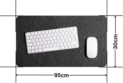 TIERNO Premium Gaming & Office Desk Pad Ultimate Mouse Pad for Men and Women (95X30cm) Non Slip Base Dual Sided Mousepad(Dark Grey - L)