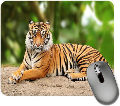 dk printing Lion Waw Printed Mouse Pad Non Slip Base Mousepad(Black)