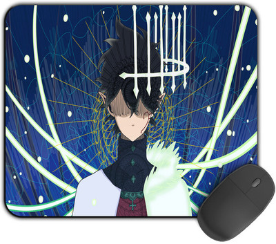 Kirmada Printed Design Mouse Pad Yuno Illustration Black Clover Non Slip Base Mousepad(Multicolor)