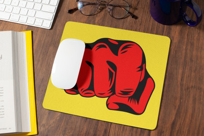 Epic Merch Punch Red Non Slip Base Mousepad(Multicolor)