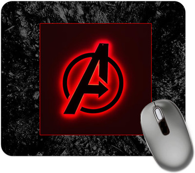 dk printing Super A Logo Printed Mouse Pad Mousepad(Black)