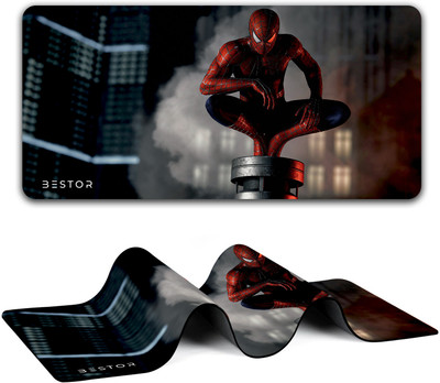 Bestor Anime Series Spiderman Printed Mouse Pad Dark Reaper Samurai Mouse Pad 60cmx34cm Non Slip Base Mousepad(Black&1)